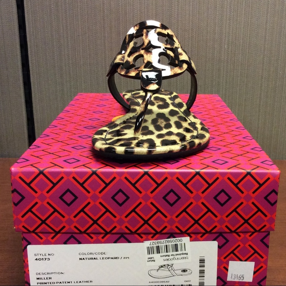 Tory Burch Leopard Print Thong Sandals 7.5 - Picture 2 of 5